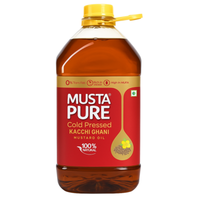 Musta Pure Cold Pressed Kacchi Ghani Mustard Oil | 100% Natural | Rich in Omega & MUFA